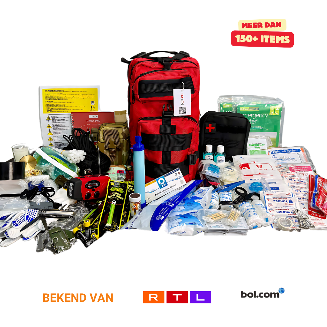 Noodpakket (72 uur) compleet voor 2 personen (inclusief waterfilter en noodradio) 150+ items