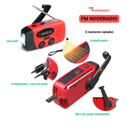 Handmatige crank-zaklamp voor noodgevallen