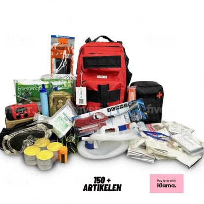 Noodpakket (72 uur) compleet voor 2 personen (inclusief waterfilter en noodradio) 150 + artikelen - rampenrugzak