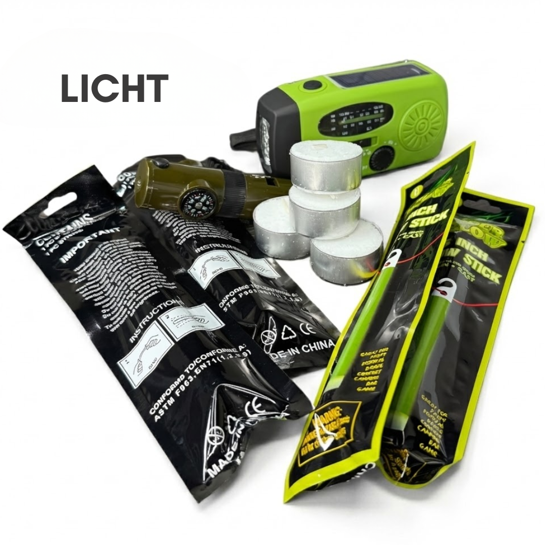 Noodpakket (72 uur) compleet voor 2 personen (inclusief waterfilter en noodradio) 150+ items